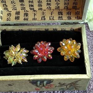 💍💍💍 3 Fun adjustable bling rings💍💍💍